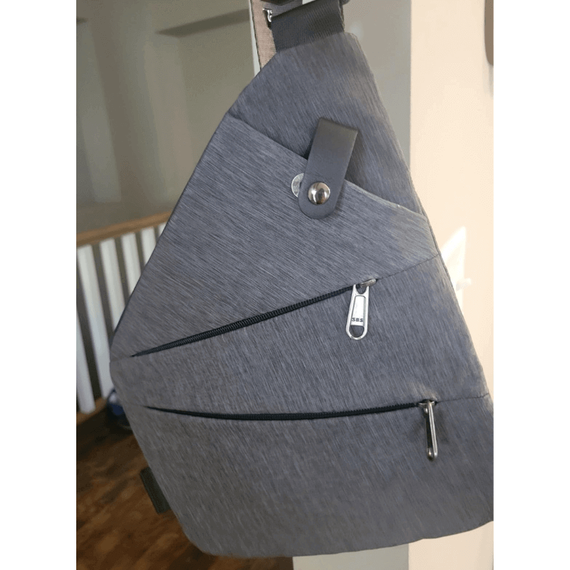 Close-up of the Anti-Theft Bag showing its durable fabric texture, and the anti-theft zippers.